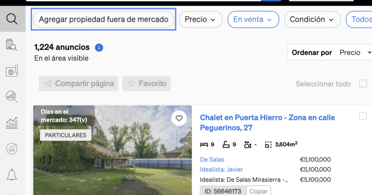 off-market property inside CASAFARI