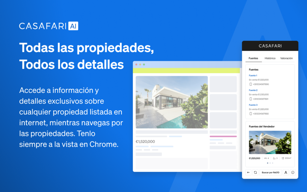 La extensión chrome de CASAFARI