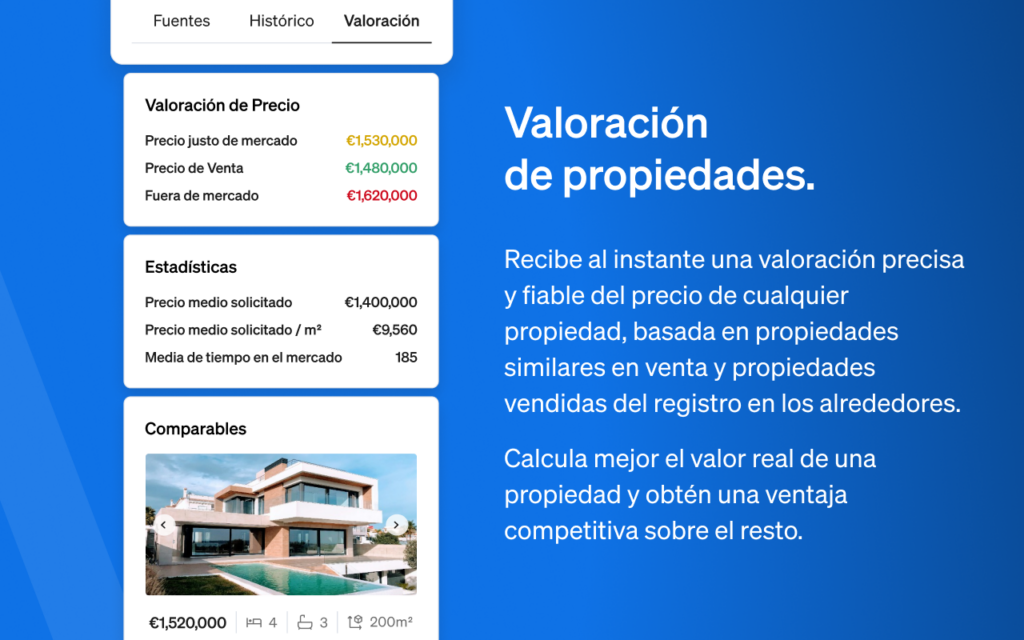 Valoración de inmuebles en la extensión Chrome de CASAFARI