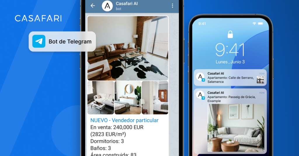 Cómo funciona el bot de Telegram de CASAFARI para los profesionales inmobiliarios