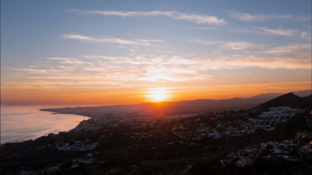 Atardecer en Málaga, España