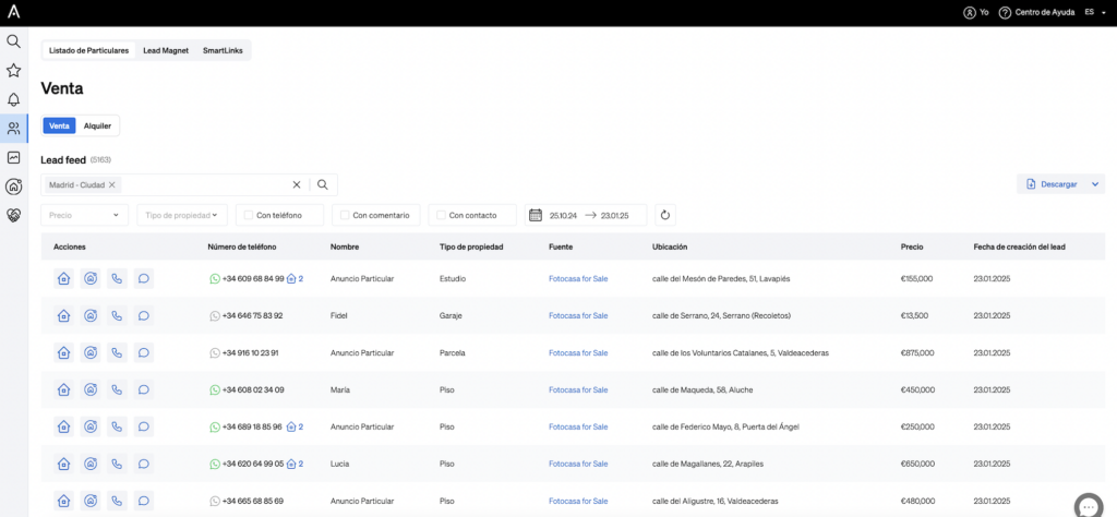 Encontrar vendedores particulares es más fácil gracias a Lead Flow 